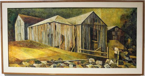 Appraisal: Sale Lot Ethel Polacheck Margolies American b Western Barn oil