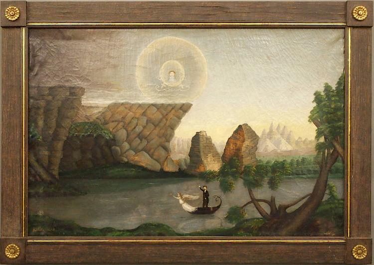 Appraisal: th c oil painting Voyage of Life A late th