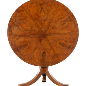 Appraisal: A Northern European Walnut Center Table Circa Height x diameter