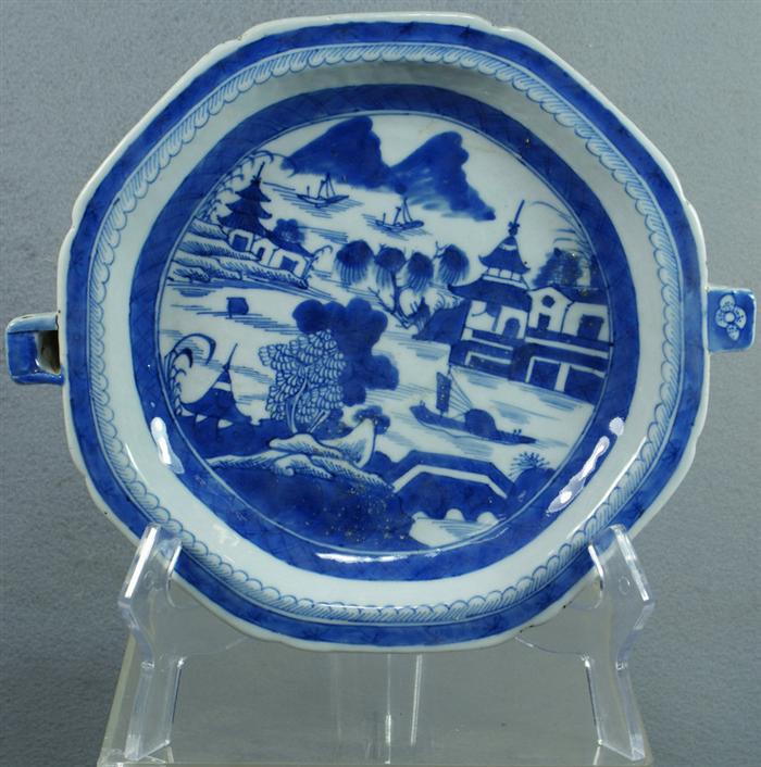 Appraisal: Canton Chinese Export porcelain warming dish th c d no