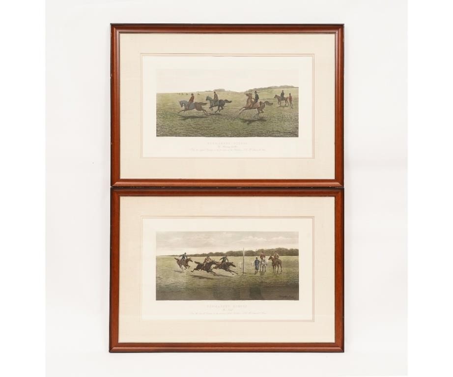 Appraisal: Pair of framed and matted New Market scenes including The