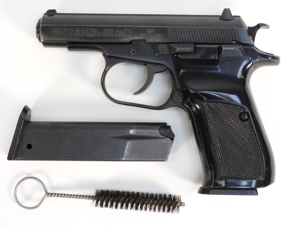 Appraisal: CZECH CZ PISTOL Czechoslovakia caliber serial number black plastic checkered