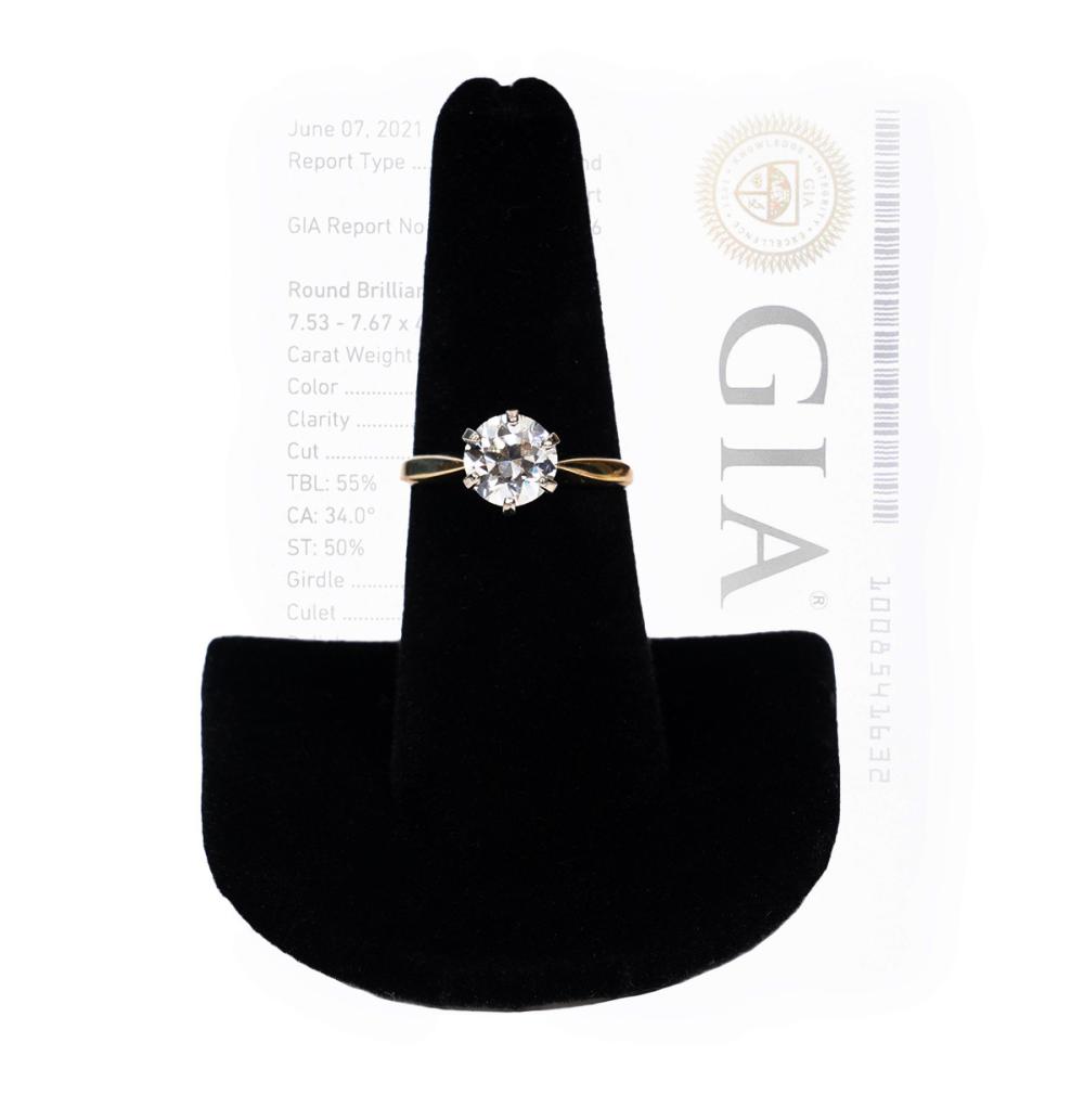 Appraisal: K YG AND CT DIAMOND RING K yellow gold ring