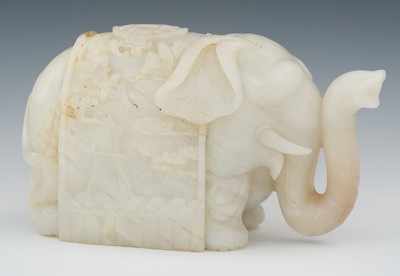 Appraisal: A Chinese Carved Hardstone of an Elephant Hand carved Asian