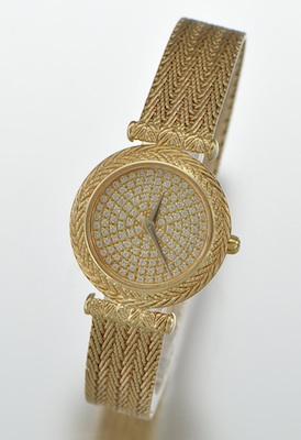 Appraisal: A Lucien Piccard Watch with Diamond Face k yellow gold