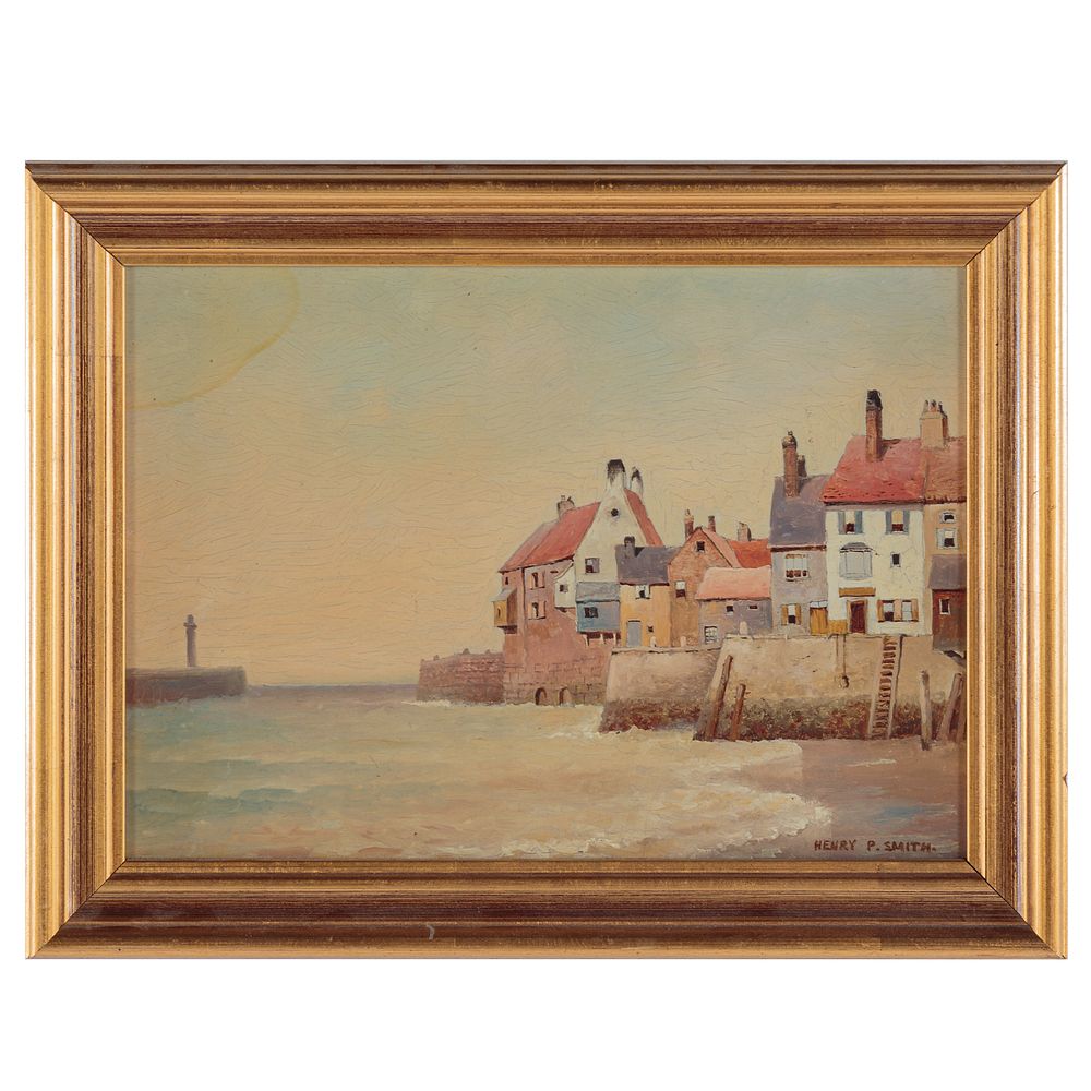 Appraisal: Henry Pember Smith Coastal Town oil American - Oil on