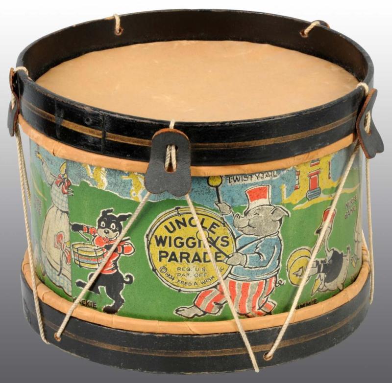 Appraisal: Tin Litho Uncle Wiggily's Parade Drum Toy Description Copyright dated