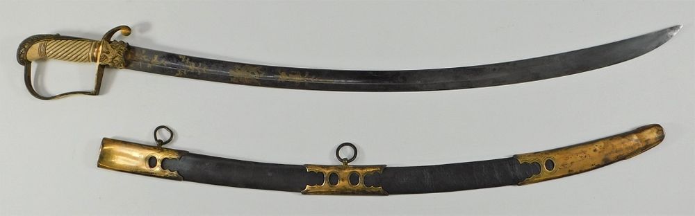 Appraisal: Bird's Head Pommel Officer's Sword and Scabbard C early th