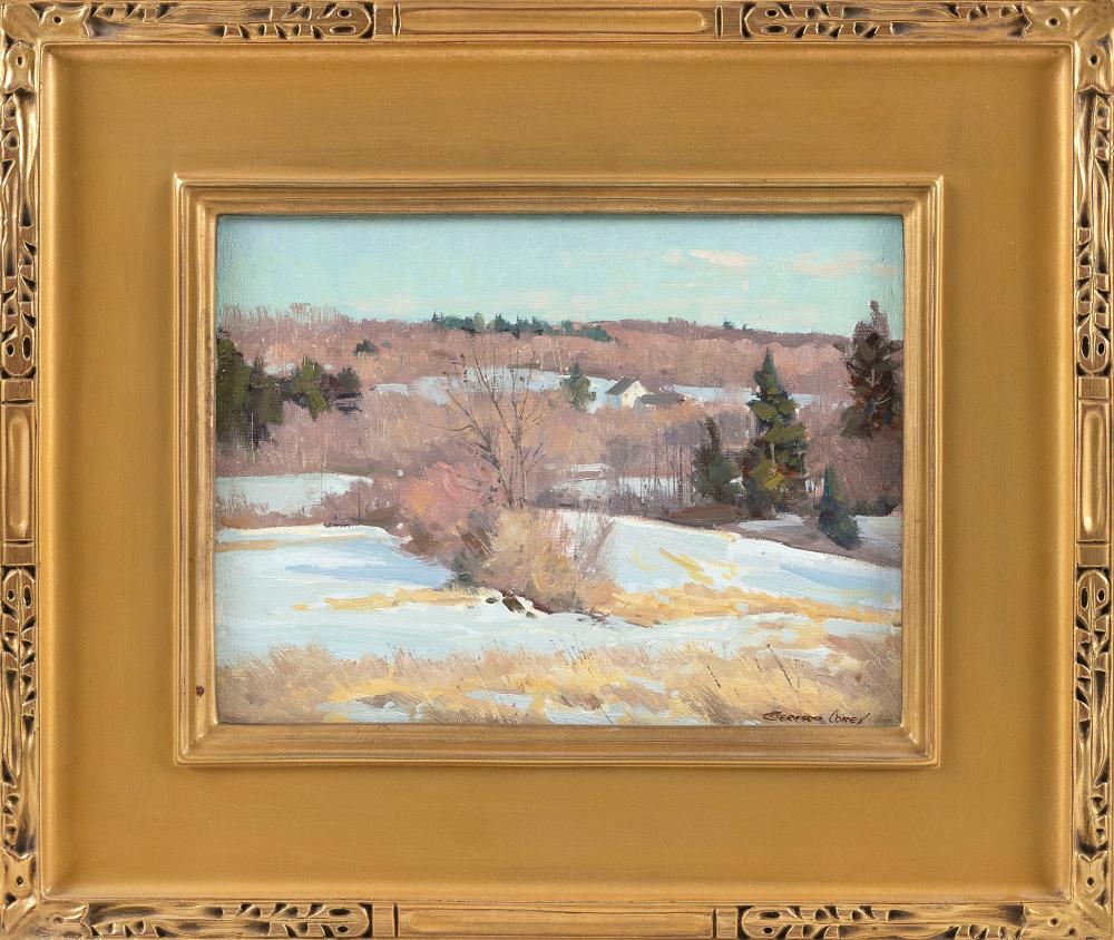 Appraisal: BERNARD COREY MASSACHUSETTS - A WINTER'S DAY OIL ON BOARD