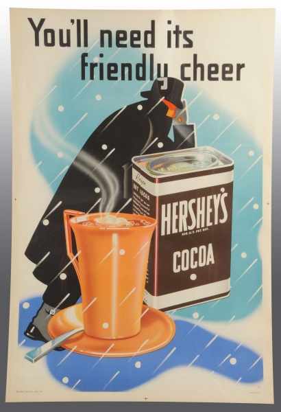 Appraisal: Hershey's Friendly Cheer Poster Description Cardboard Beautiful graphics with product