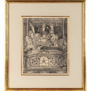 Appraisal: Reginald Marsh American - Box at the Metropolitan Opera etching