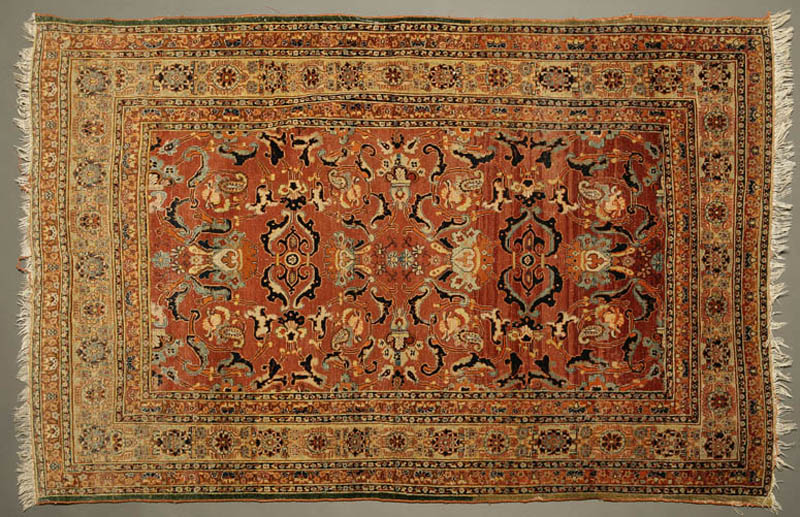 Appraisal: A Persian Tabriz silk and wool carpet rug A Persian