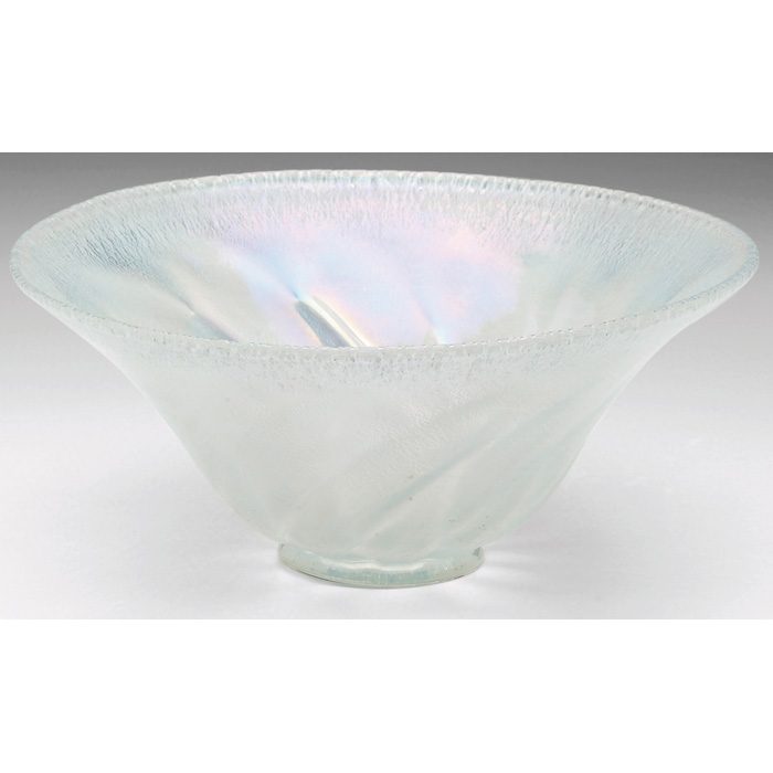 Appraisal: Leerdam bowl flaring and twisting form in opalescent glass with