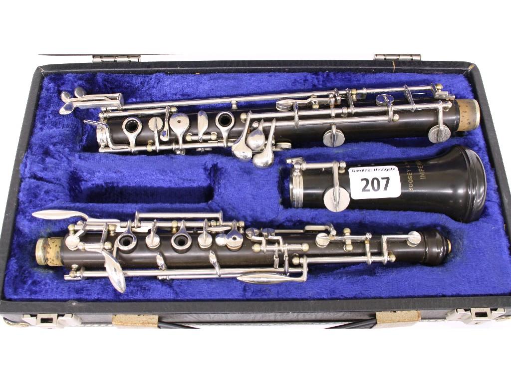 Appraisal: Boosey Hawkes Imperial oboe no case