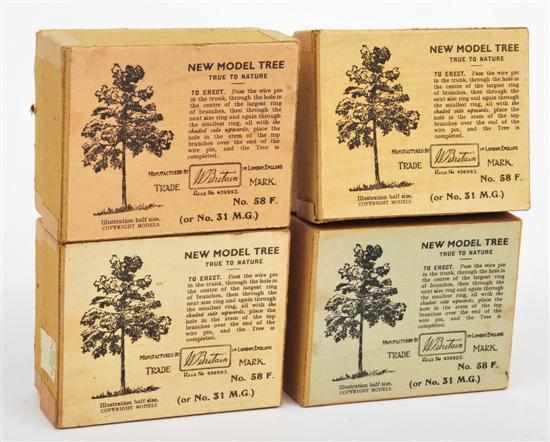 Appraisal: Four Britains F Trees all in buff boxes with illustrated