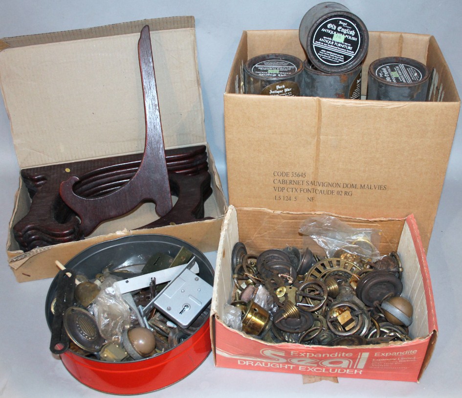 Appraisal: Various Old English antique wax polish and furniture polish and