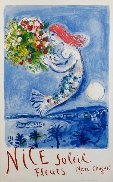 Appraisal: Marc Chagall Russian French - The Bay of Angels Sorlier