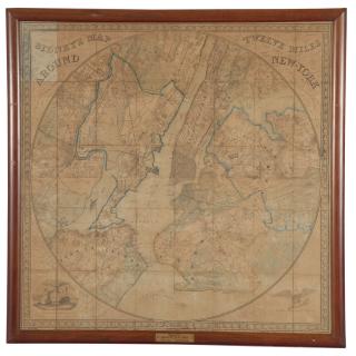 Appraisal: Rare Sidney's Map Twelve Miles Around New York Rare Sidney's