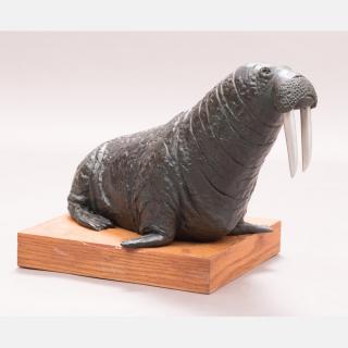 Appraisal: Laurence G Isard - Walrus Bronze Unsigned H W D