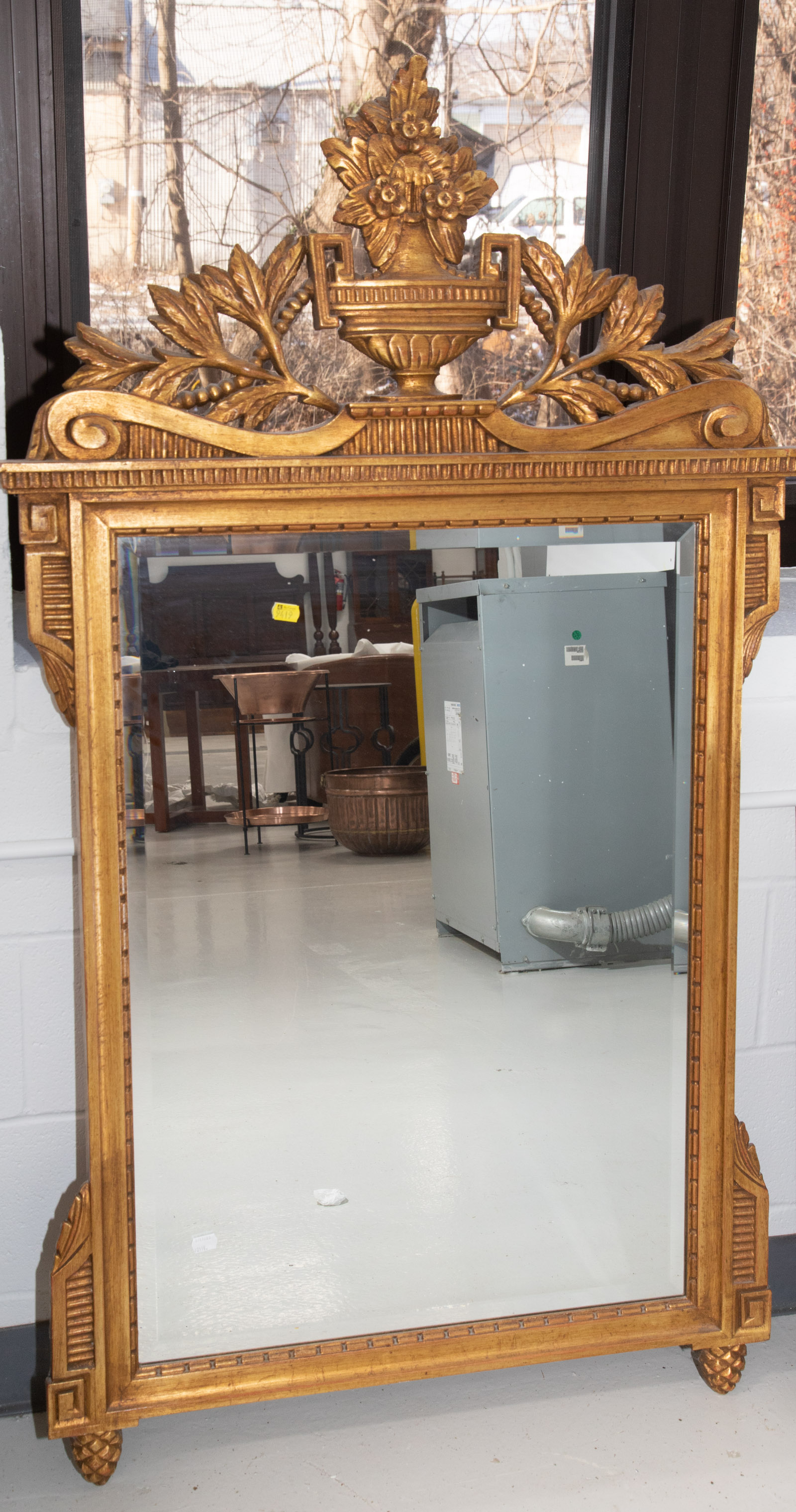 Appraisal: ITALIAN STYLE WALL MIRROR Modern in gilt composition frame in