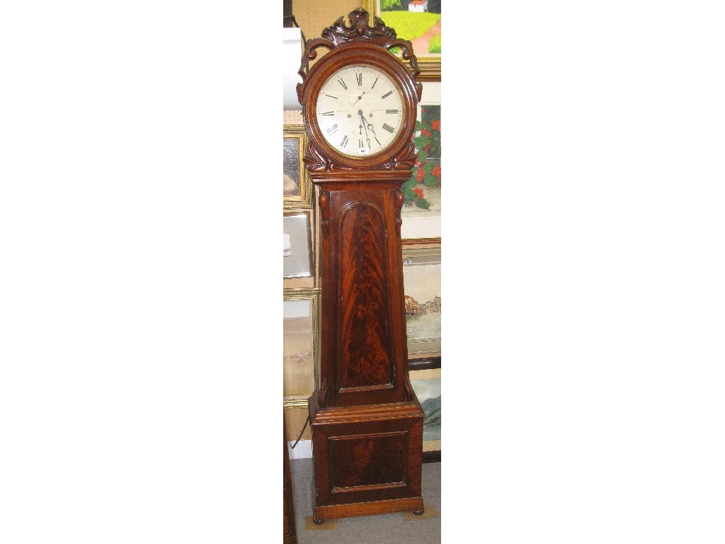 Appraisal: Mahogany drumhead longcase clock by Wm Easton Glasgow