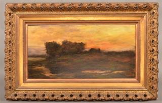 Appraisal: Parker Mann Oil on Canvas Landscape Painting Oil on Canvas