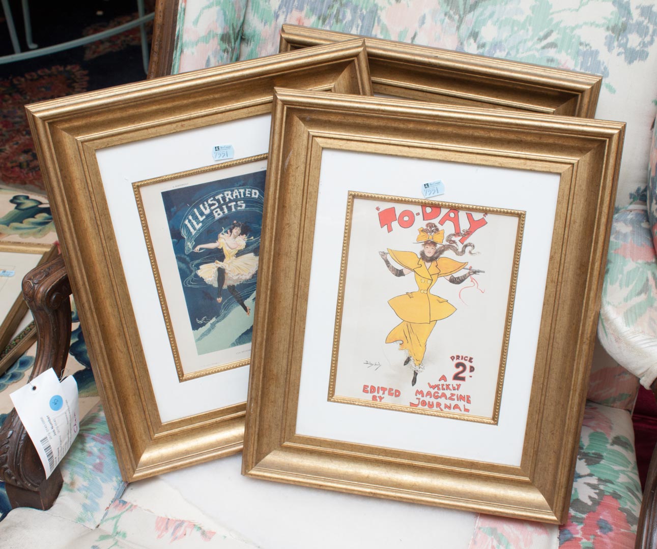 Appraisal: Three framed magazine covers