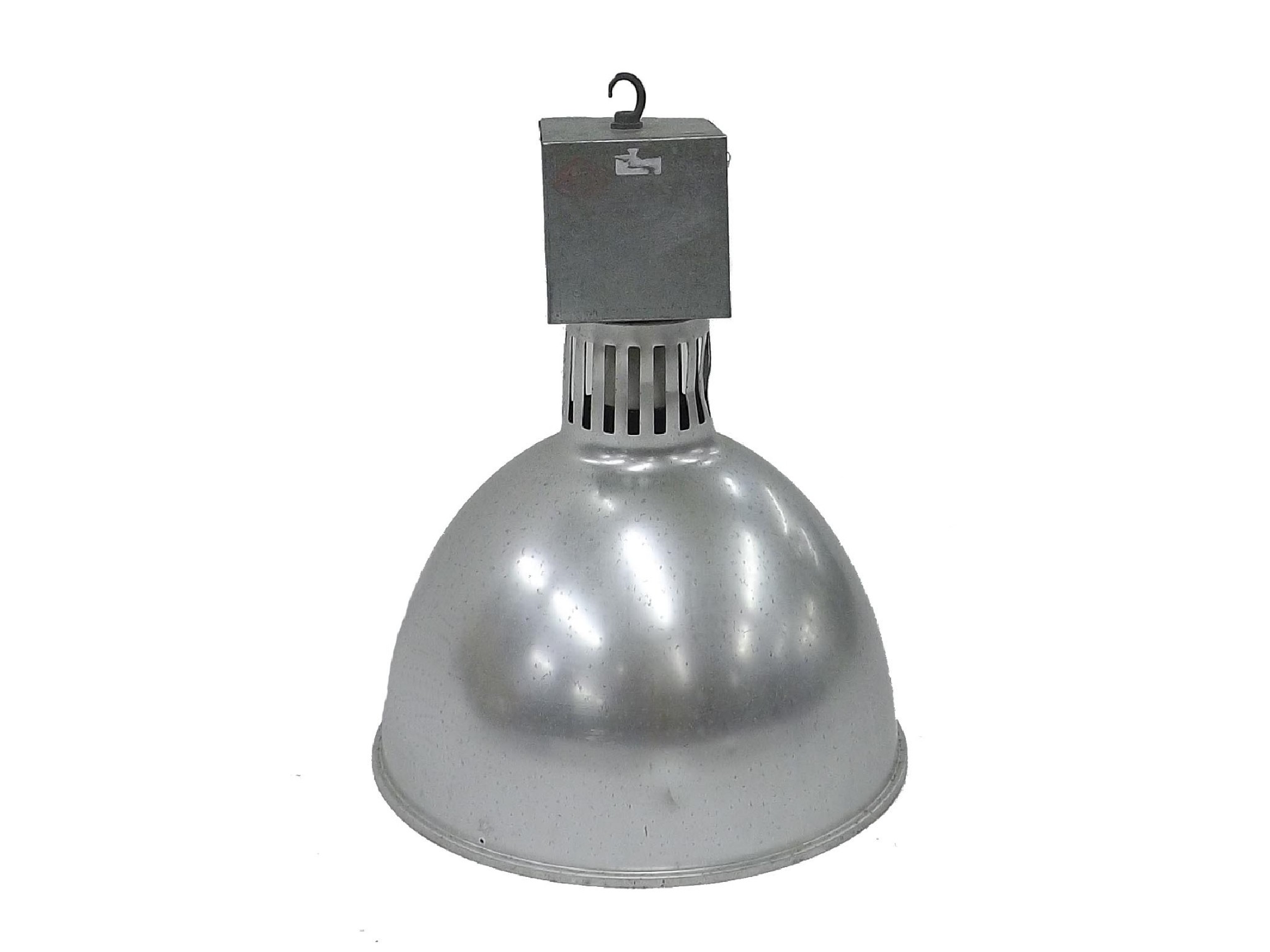 Appraisal: Large vintage industrial aluminium pendant ceiling light the shade diameter