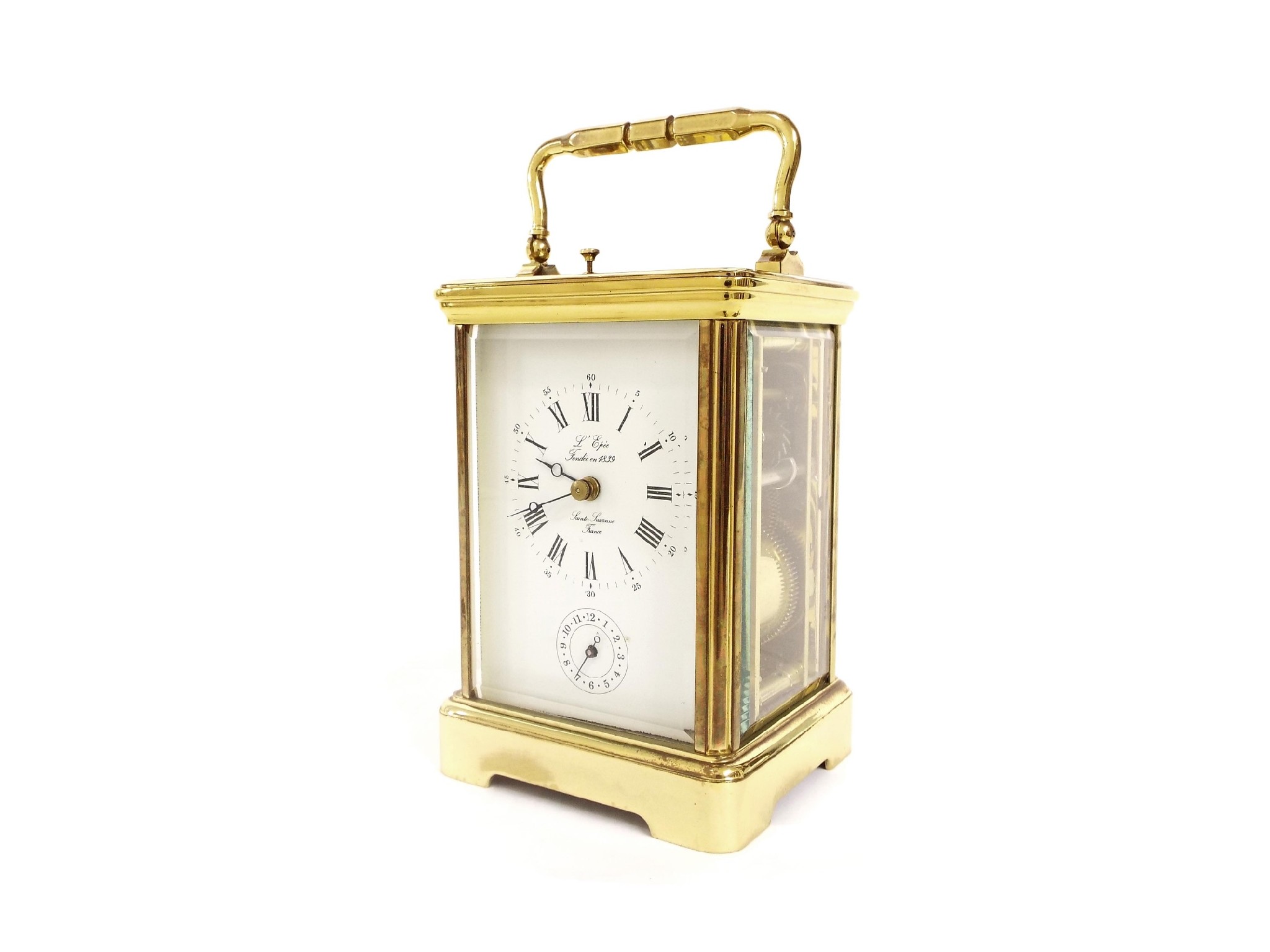 Appraisal: Contemporary L'Epee repeater carriage clock striking on a gong the