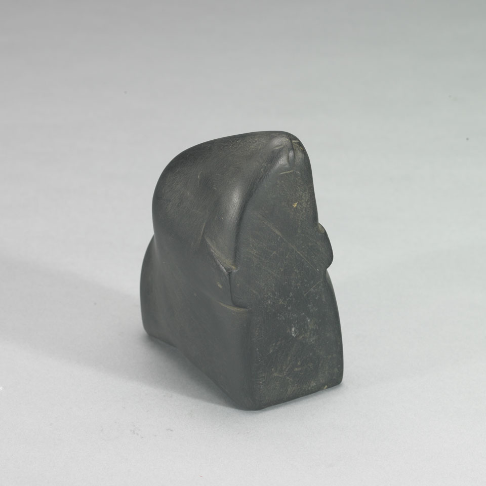 Appraisal: JOHN PANGNARK - E - Arviat FIGURE stone signed in