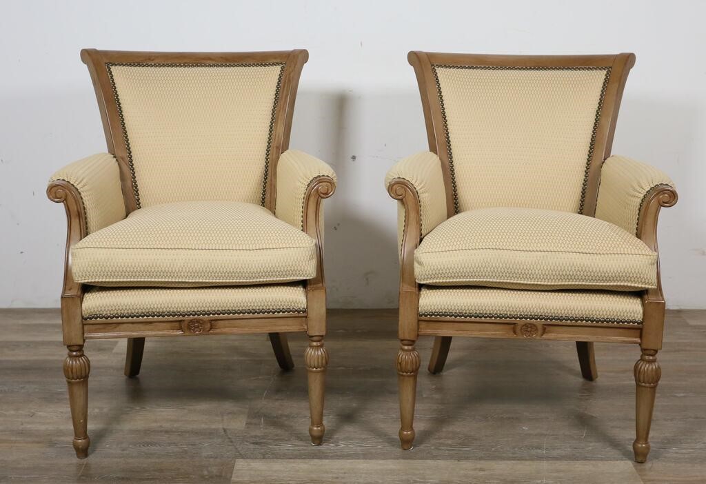 Appraisal: Pair of Hollywood Regency style armchairs by Barbara Barry for