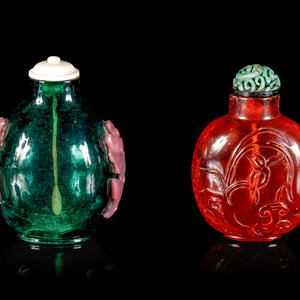 Appraisal: Two Chinese Snuff Bottles LATE TH EARLY TH CENTURY the