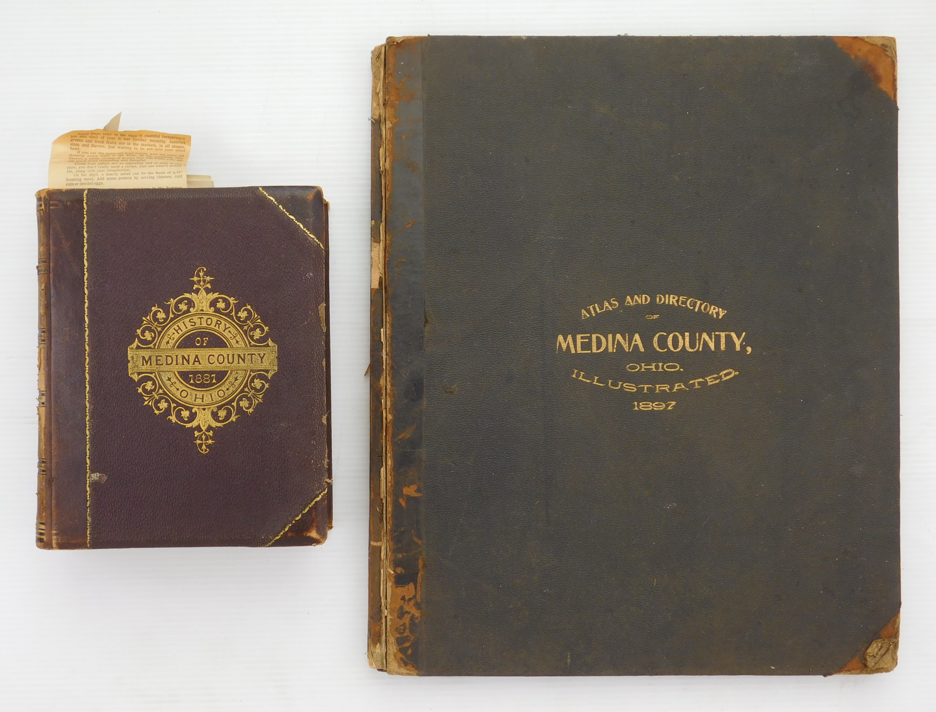 Appraisal: Atlas and book on history of Medina County OH- ''History