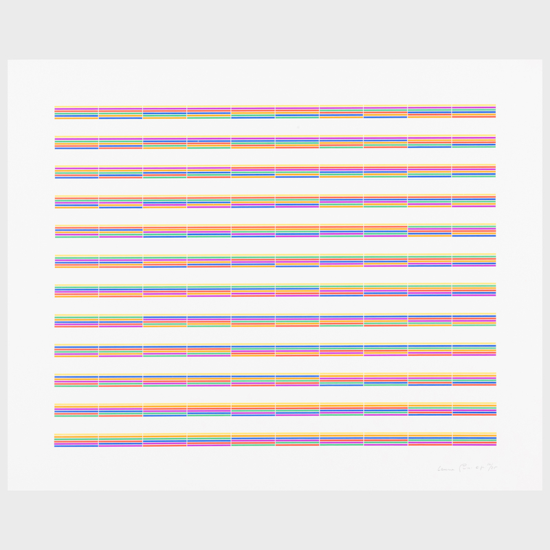 Appraisal: Laura Grisi - Stripes The set of seven lithographs in