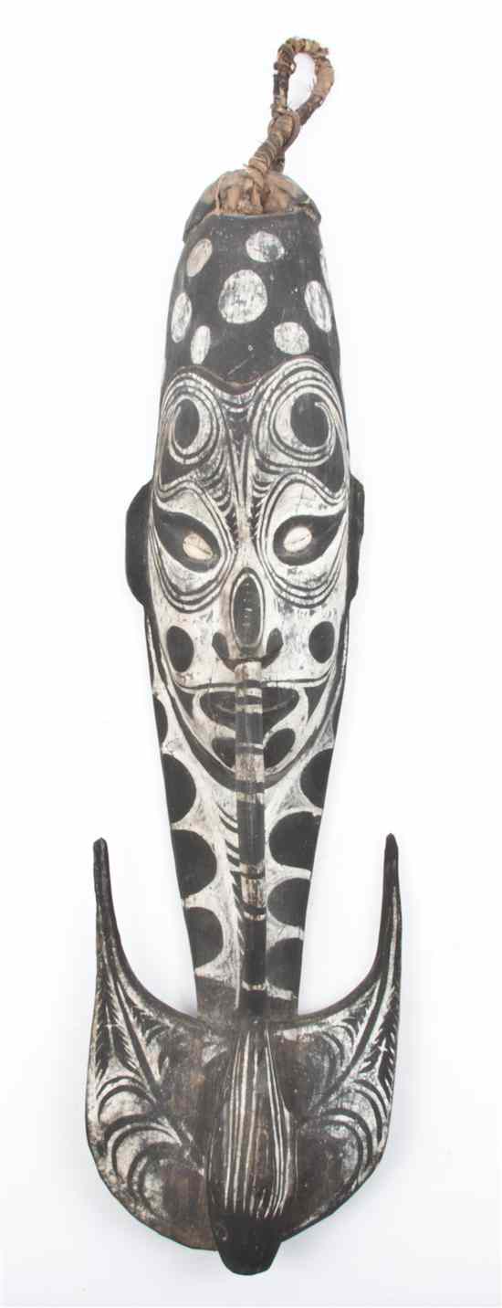 Appraisal: A Papau New Guinea Painted Wood Mask Sepik River Region