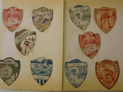 Appraisal: Thirty J Baines Bradford shield shaped Collectors Rugby Football Cards