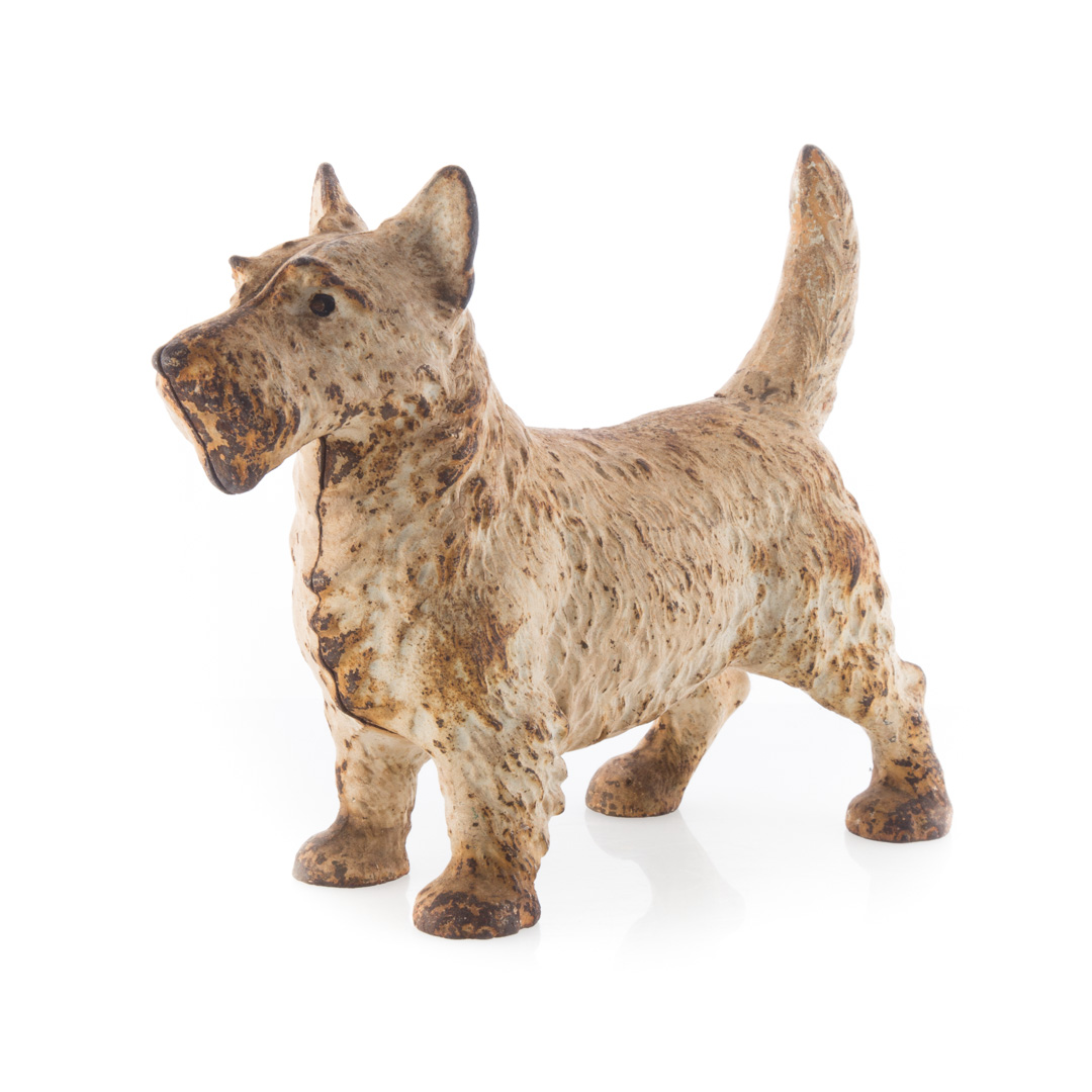 Appraisal: Scottish Terrier painted cast iron doorstop early th century probably