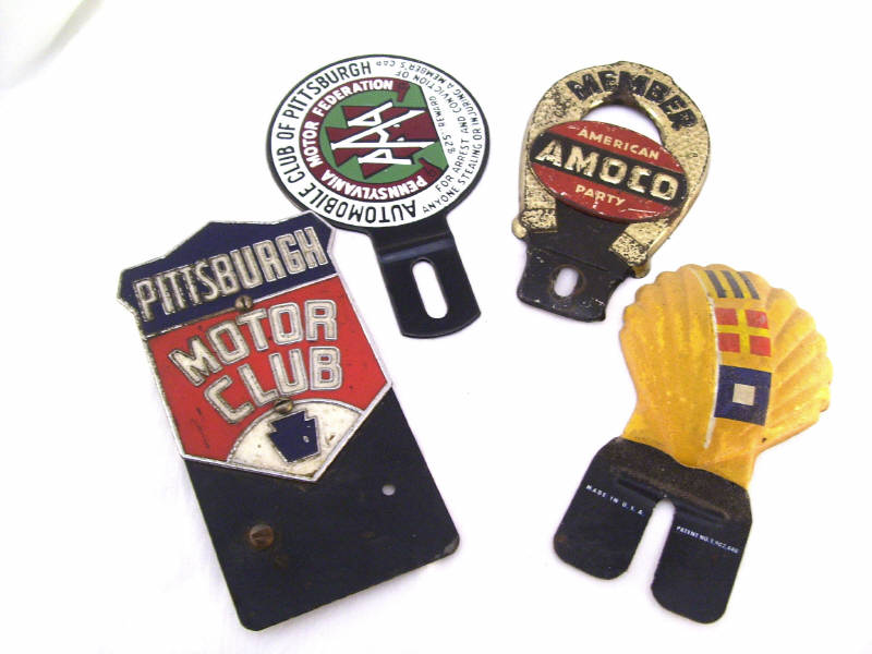 Appraisal: - Automobile Member ID Signs Includes Pittsburgh Motor Club enamel