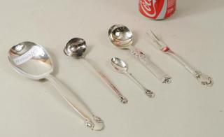 Appraisal: Five Danish Sterling Silver Serving Utensils Five Danish sterling silver