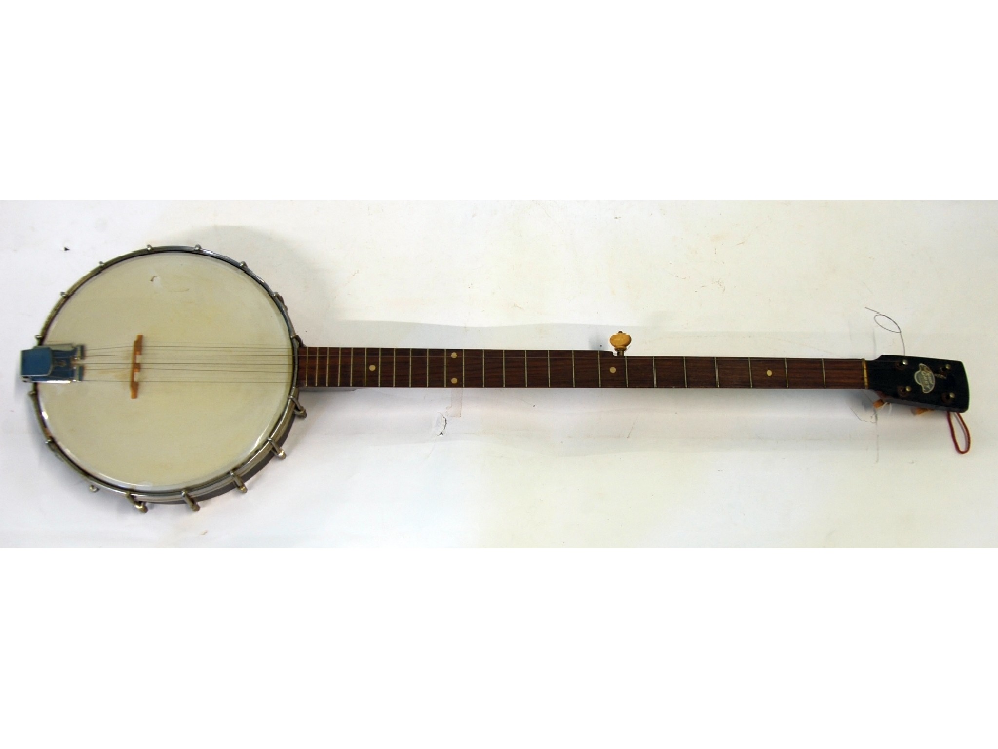 Appraisal: JOHN GREY LONG NECK FIVE STRING BANJO having frets and