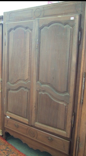 Appraisal: A th century oak framed armoire the pair of panelled