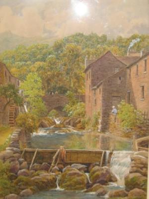 Appraisal: WARD HAYES th Century The Mill Ambleside watercolour and pencil