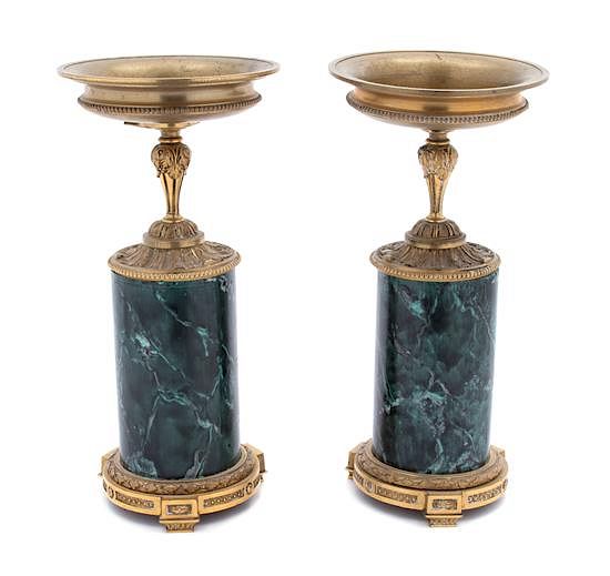 Appraisal: A Pair of Louis XVI Style Gilt-Bronze and Faux Marble