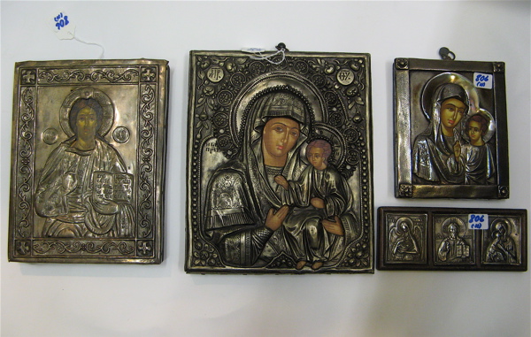 Appraisal: A COLLECTION OF ELEVEN RUSSIAN ICONS all are th century