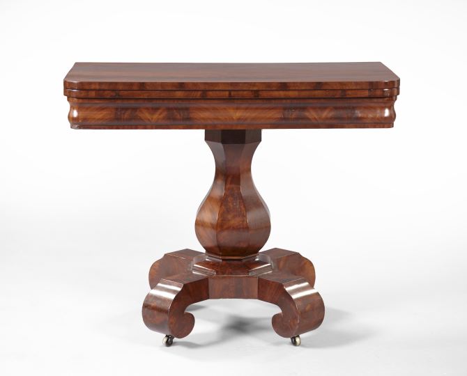 Appraisal: American Late Classical Mahogany Games Table second quarter th century