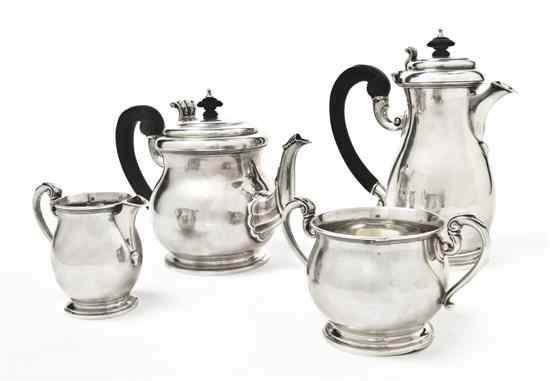 Appraisal: An English Silver Coffee and Tea Service Wakely and Wheeler