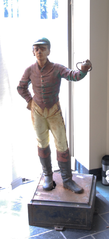 Appraisal: A L th E th C Cast Iron Jockey Hitching