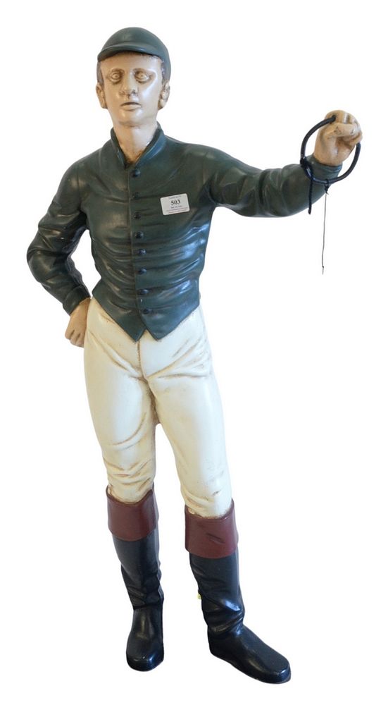 Appraisal: Cast Iron painted Hitching post modelled as a jockey height