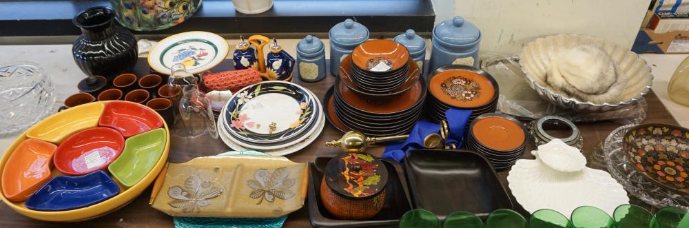 Appraisal: Canister Set Lazy Susan Wood Bowls and Other Table Articles