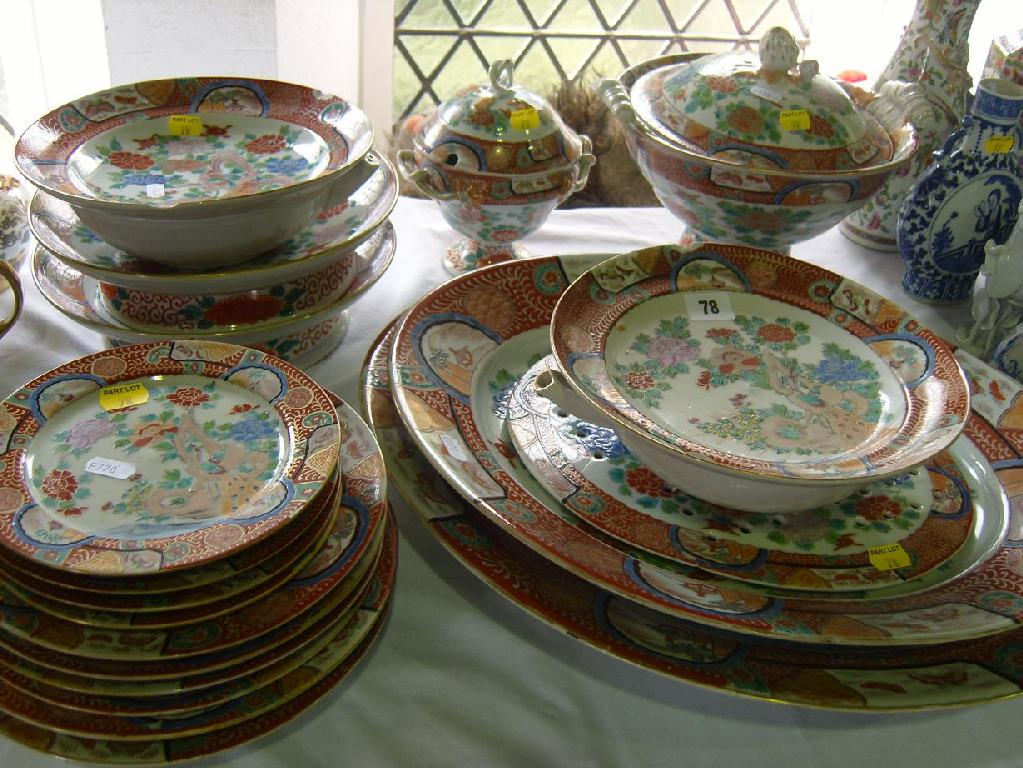 Appraisal: A collection of late th century Japanese table ware comprising